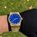 Gold Nugget Watch Blue Dial 43mm