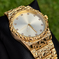 Gold Nugget Watch Tan Dial 43mm