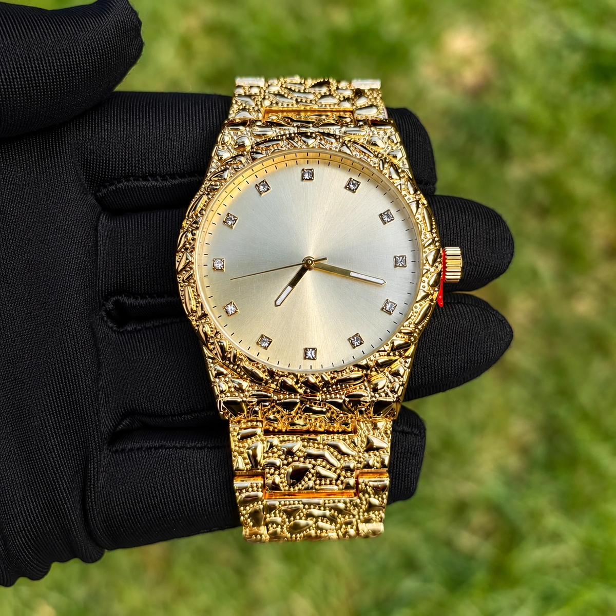 Gold Nugget Watch Tan Dial 43mm — view 4