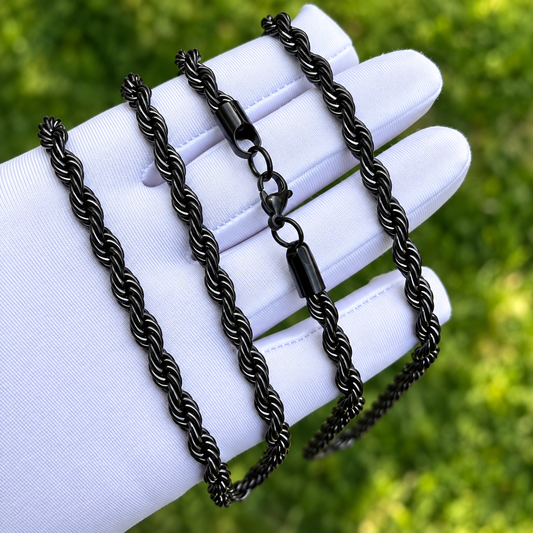 Black Rope Chain 6mm