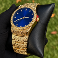 Gold Nugget Watch Blue Dial 43mm