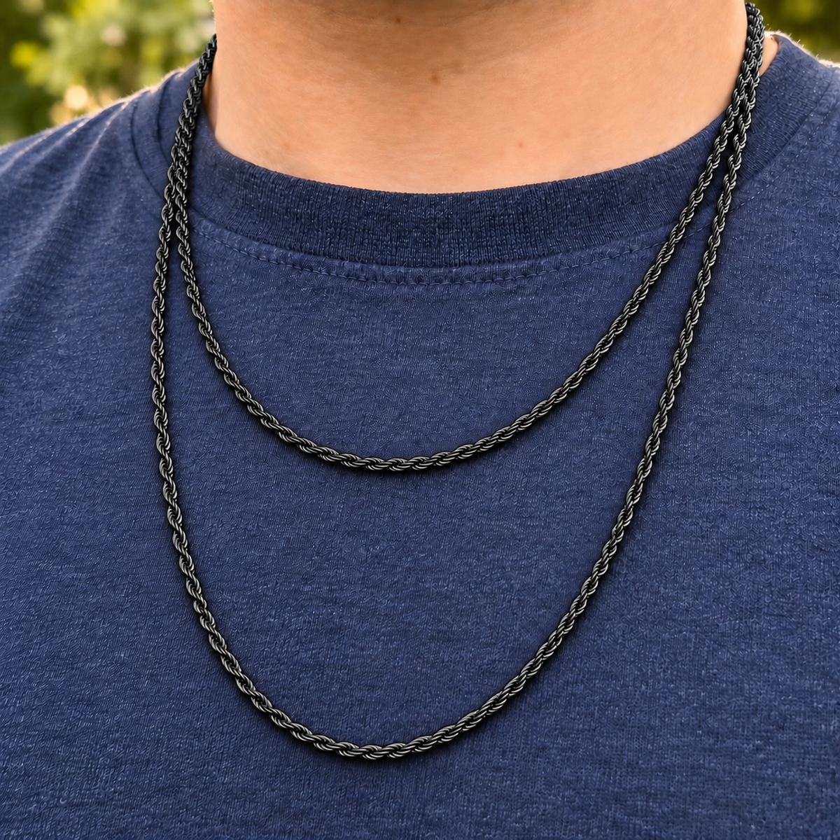Black Rope Chain 3mm — view 1
