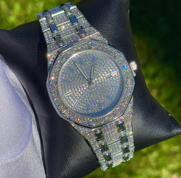39mm Iced Out White Gold Baller Watch