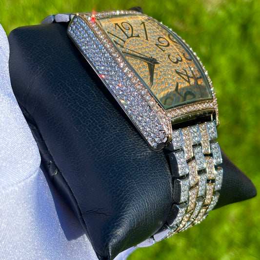 42mm Iced Out Two-Tone Royal Watch