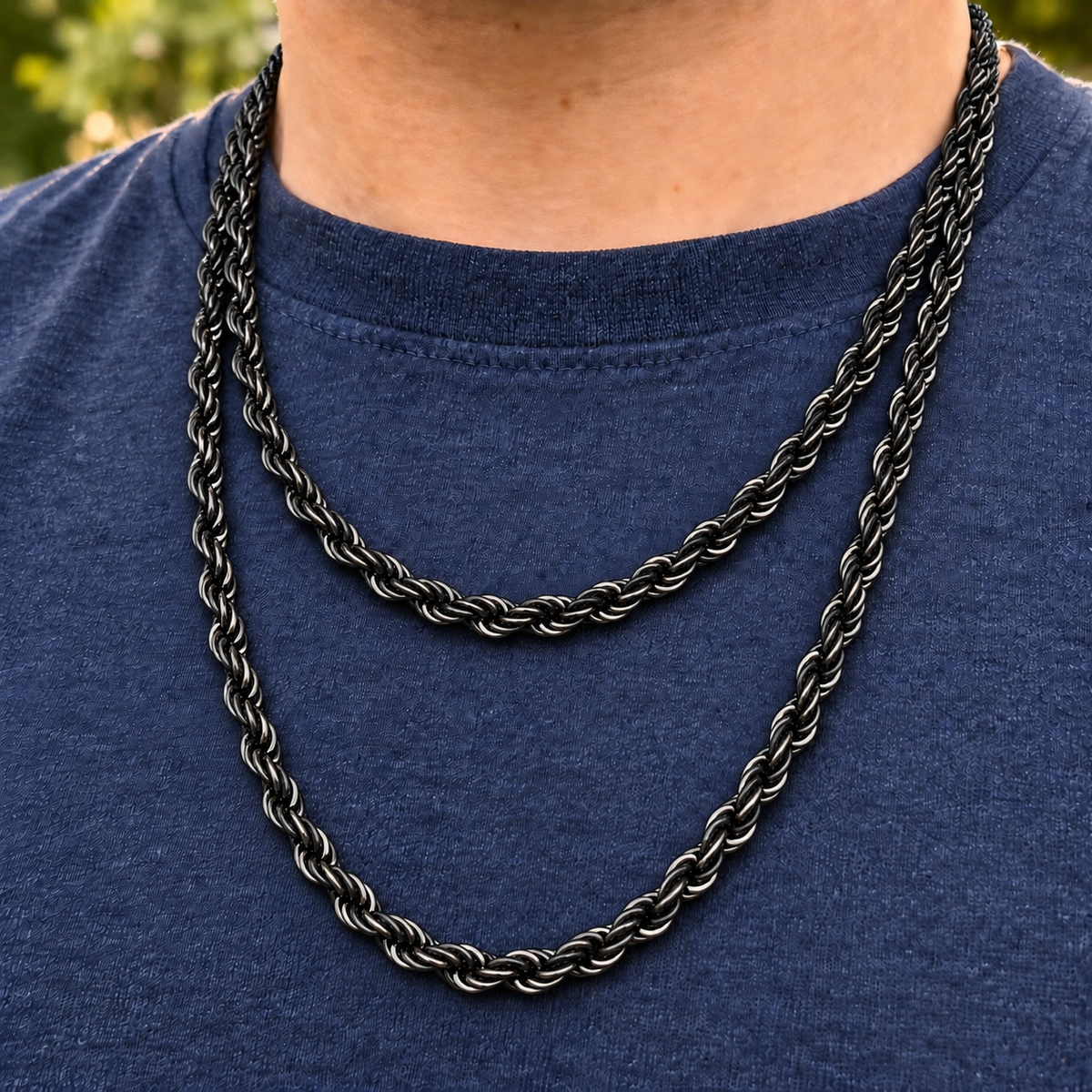 Black Rope Chain 6mm — view 1