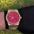Gold Nugget Watch Red Dial 43mm