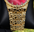 Gold Nugget Watch Red Dial 43mm