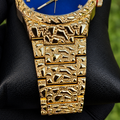 Gold Nugget Watch Blue Dial 43mm