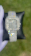 41mm Iced Out Square Thorn Watch White Gold