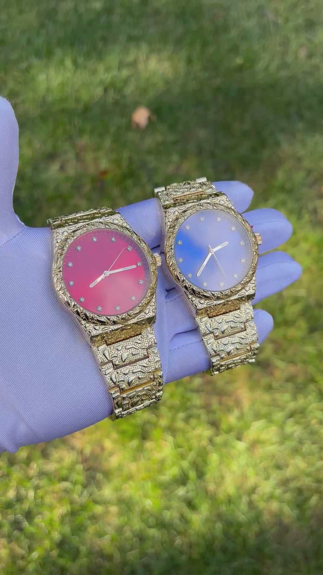 Gold Nugget Watch Blue Dial 43mm — view 3