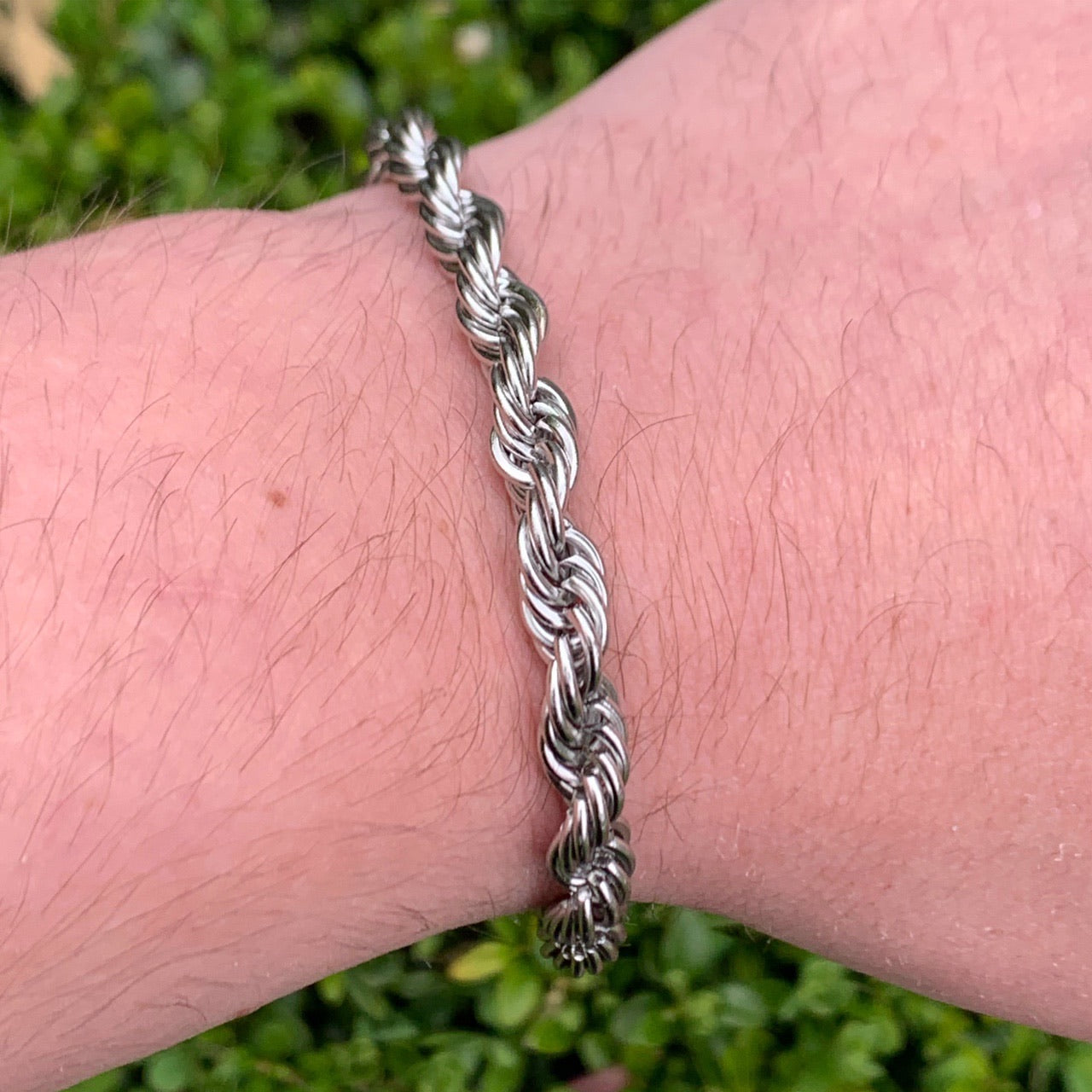 Silver Rope Bracelet 6mm