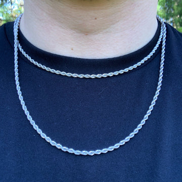 Silver Rope Chain 3mm