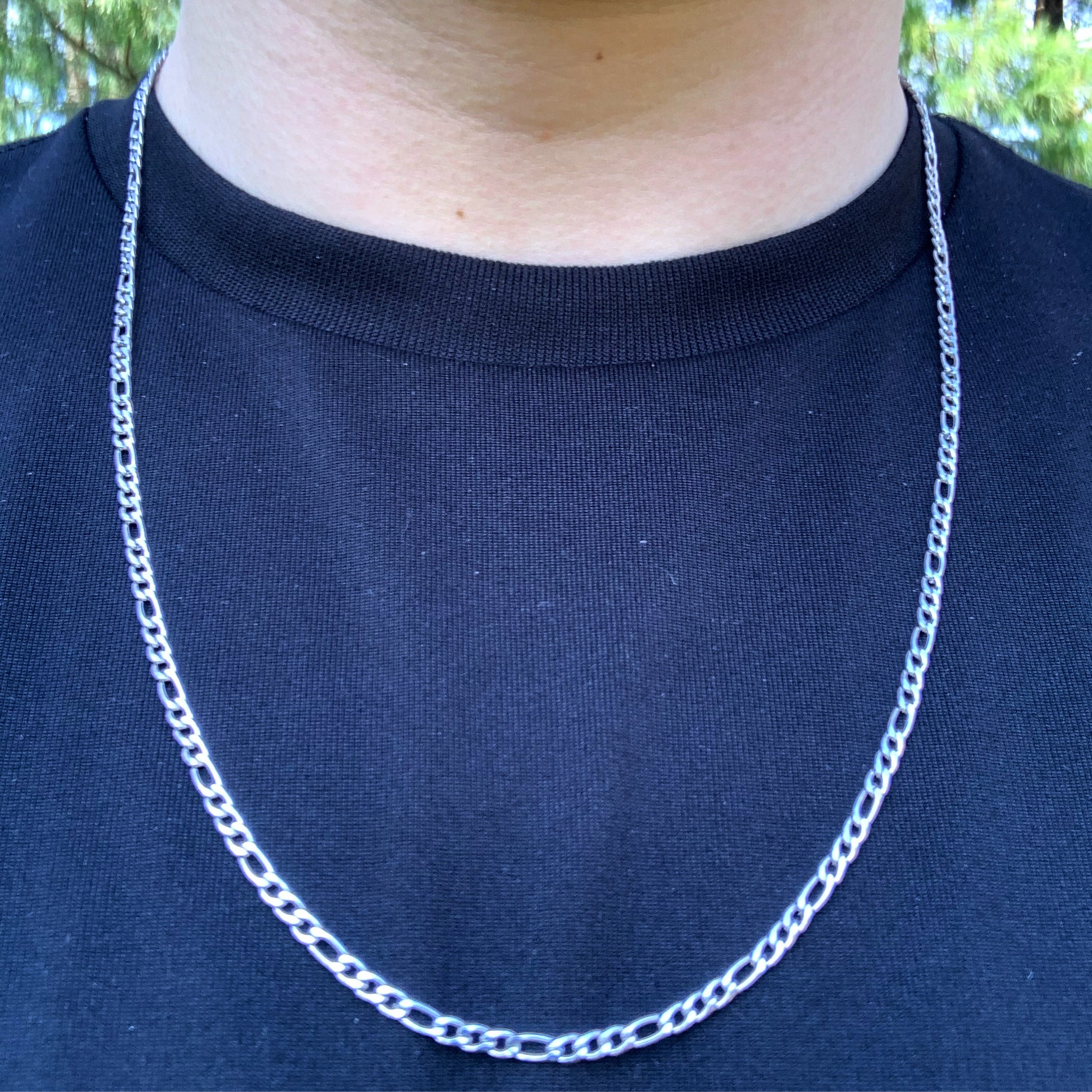 Silver Figaro Chain 3mm